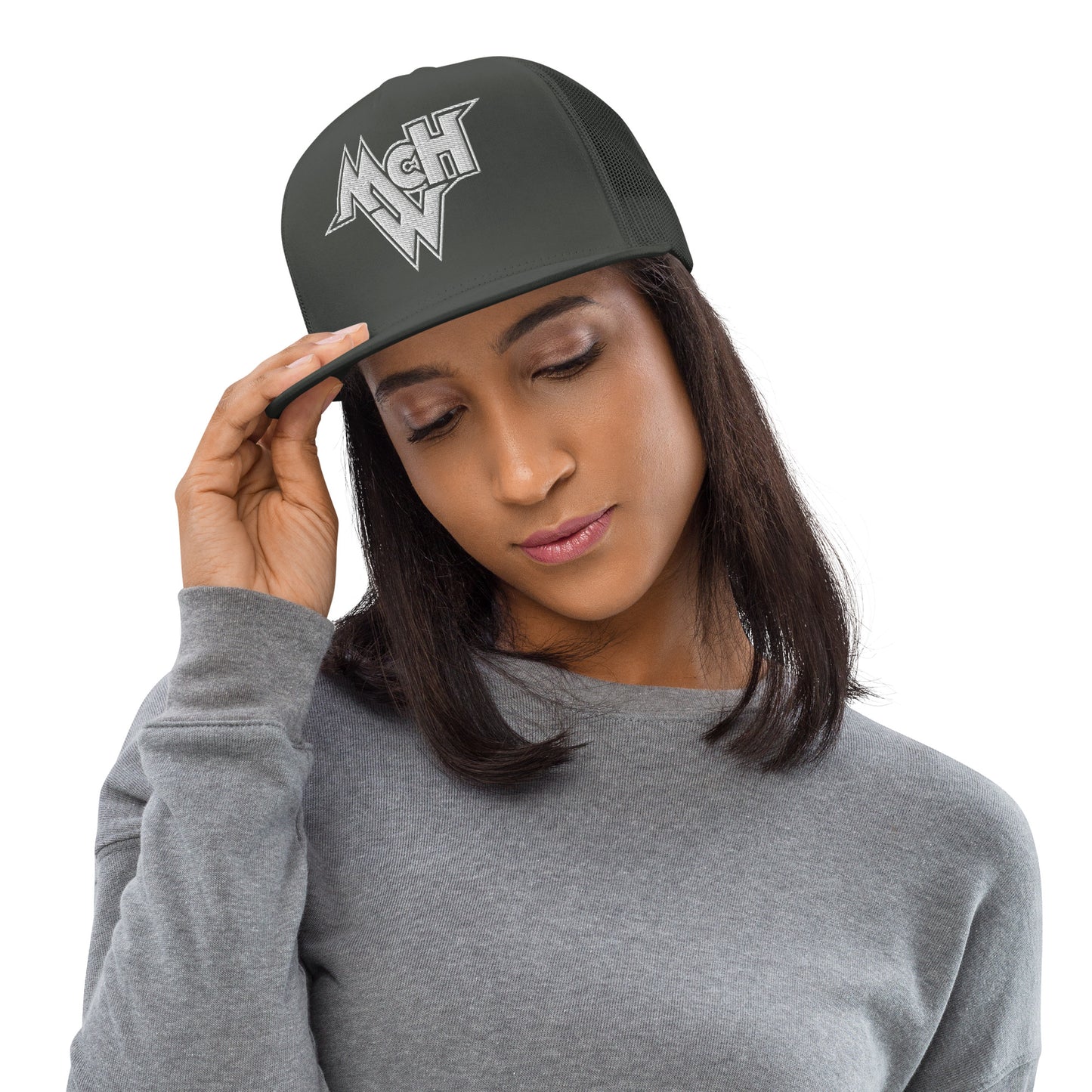 McHollywood® Embroidered Trucker Cap (White McHW)