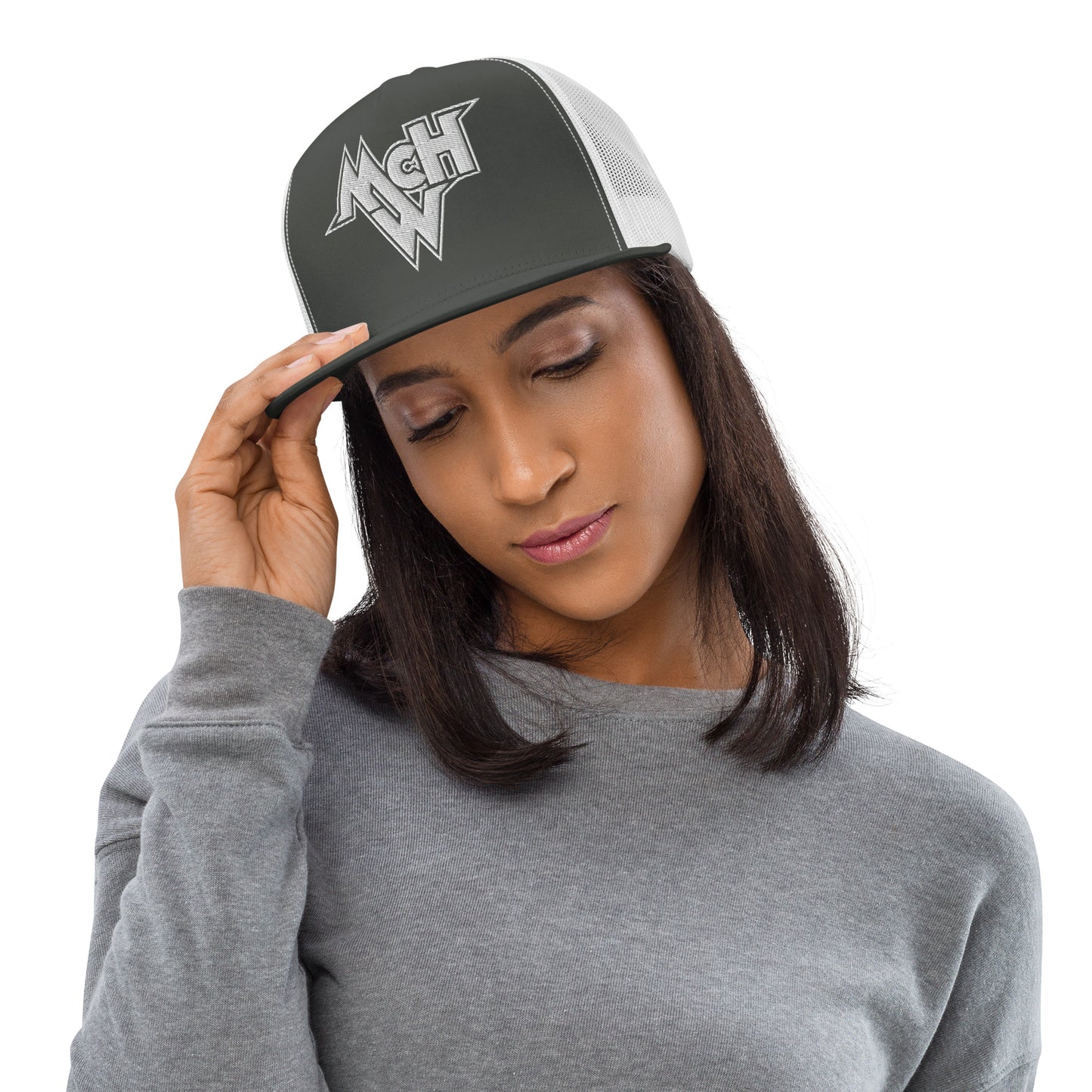 McHollywood® Embroidered Trucker Cap (White McHW)