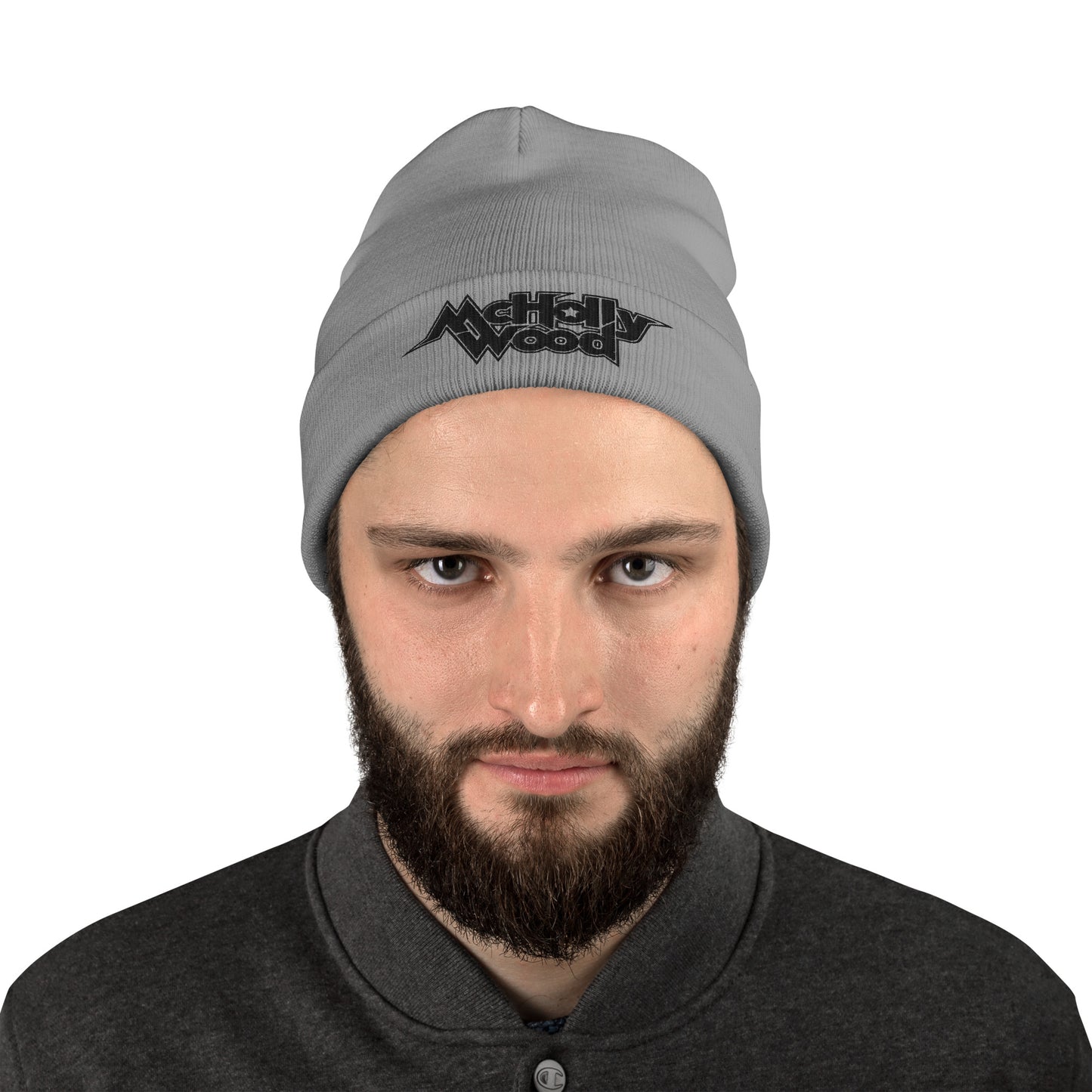 McHollywood® Embroidered Beanie (Black Logo)