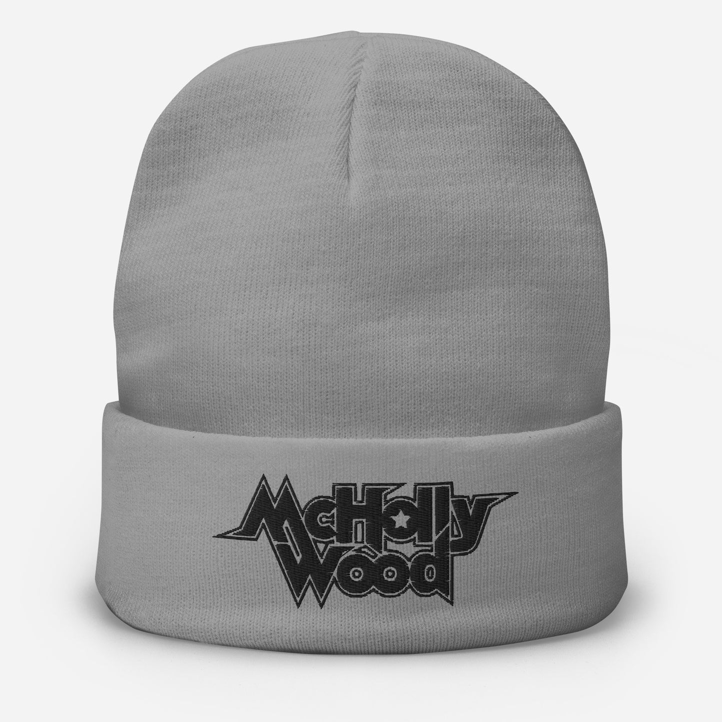 McHollywood® Embroidered Beanie (Black Logo)