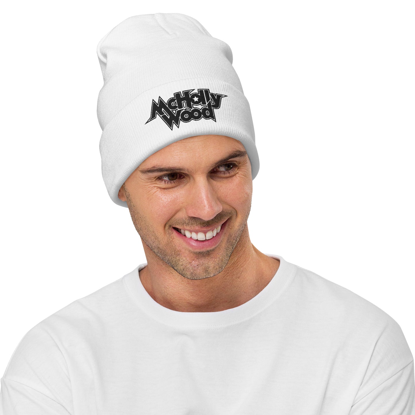 McHollywood® Embroidered Beanie (Black Logo)