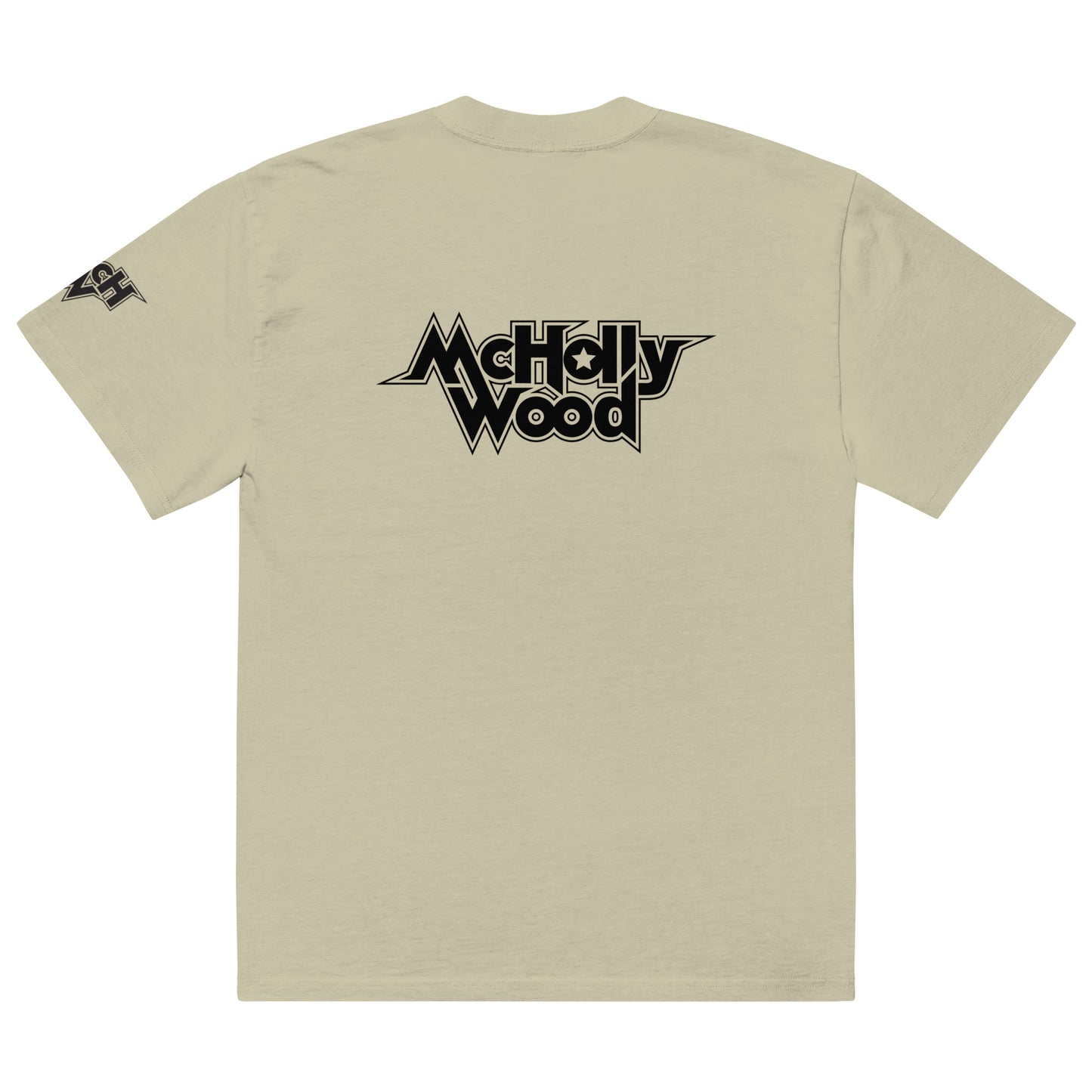 McHollywood® 'High Strangeness' Oversized Faded T-Shirt (Back & Sleeve Logos)