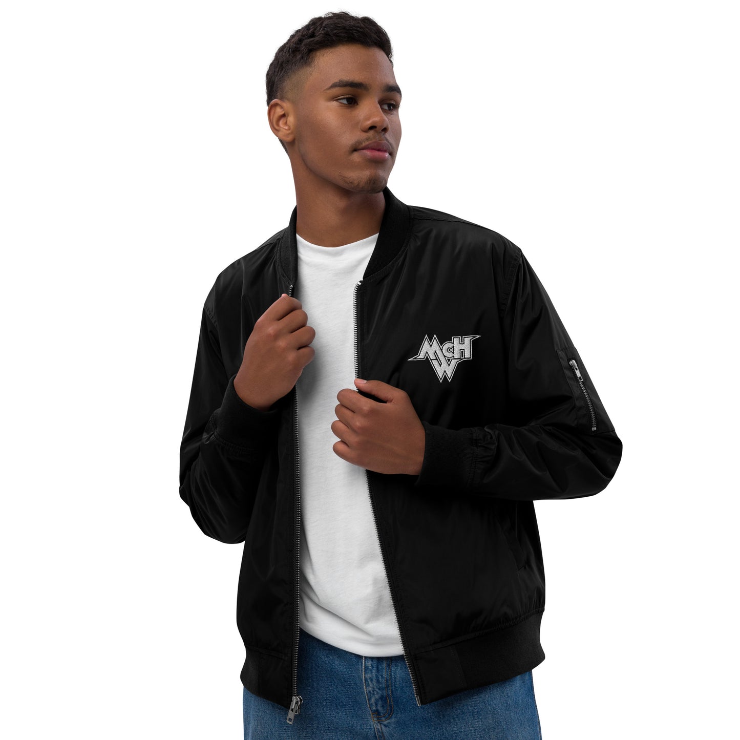 Premium McHollywood® Bomber Jacket (Embroidered Logos)