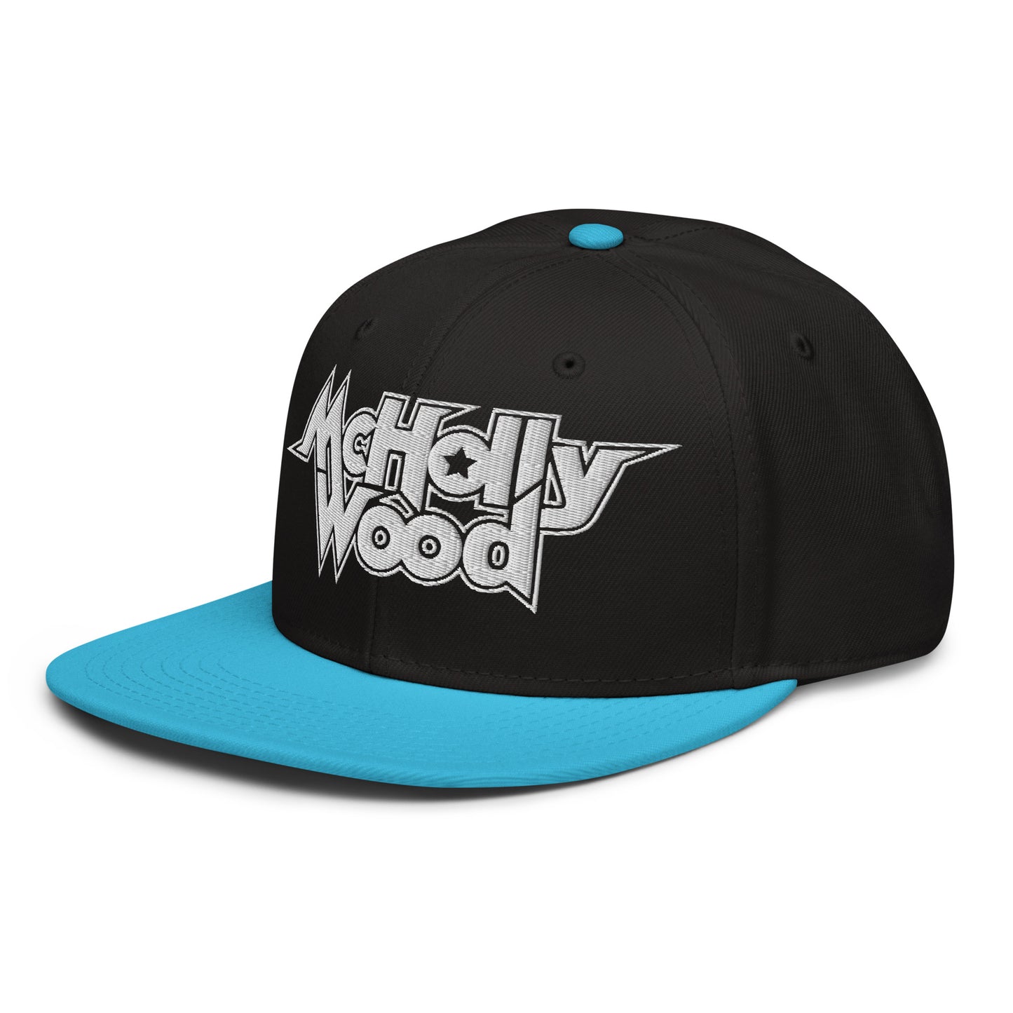 McHollywood® Embroidered Snapback Hat (White Logo)