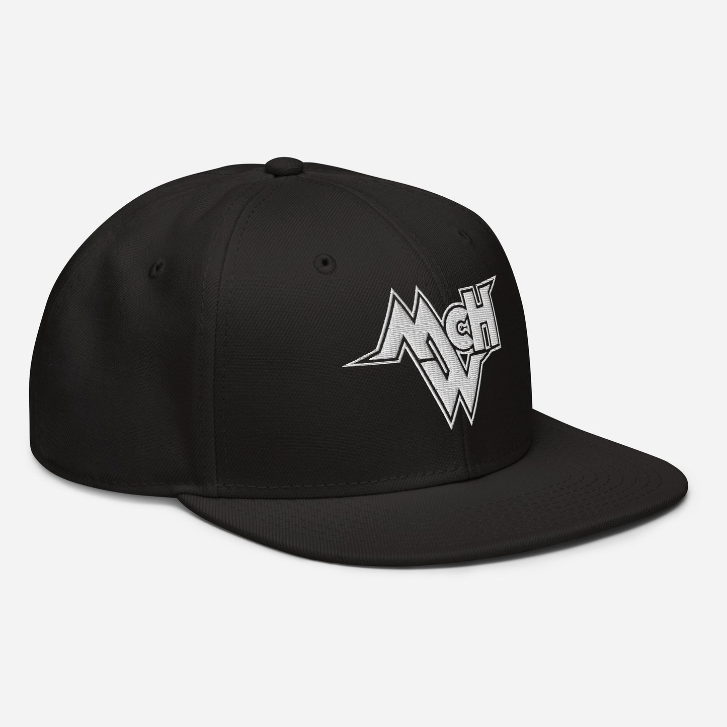 McHollywood® Embroidered Snapback Hat (White McHW Logo)