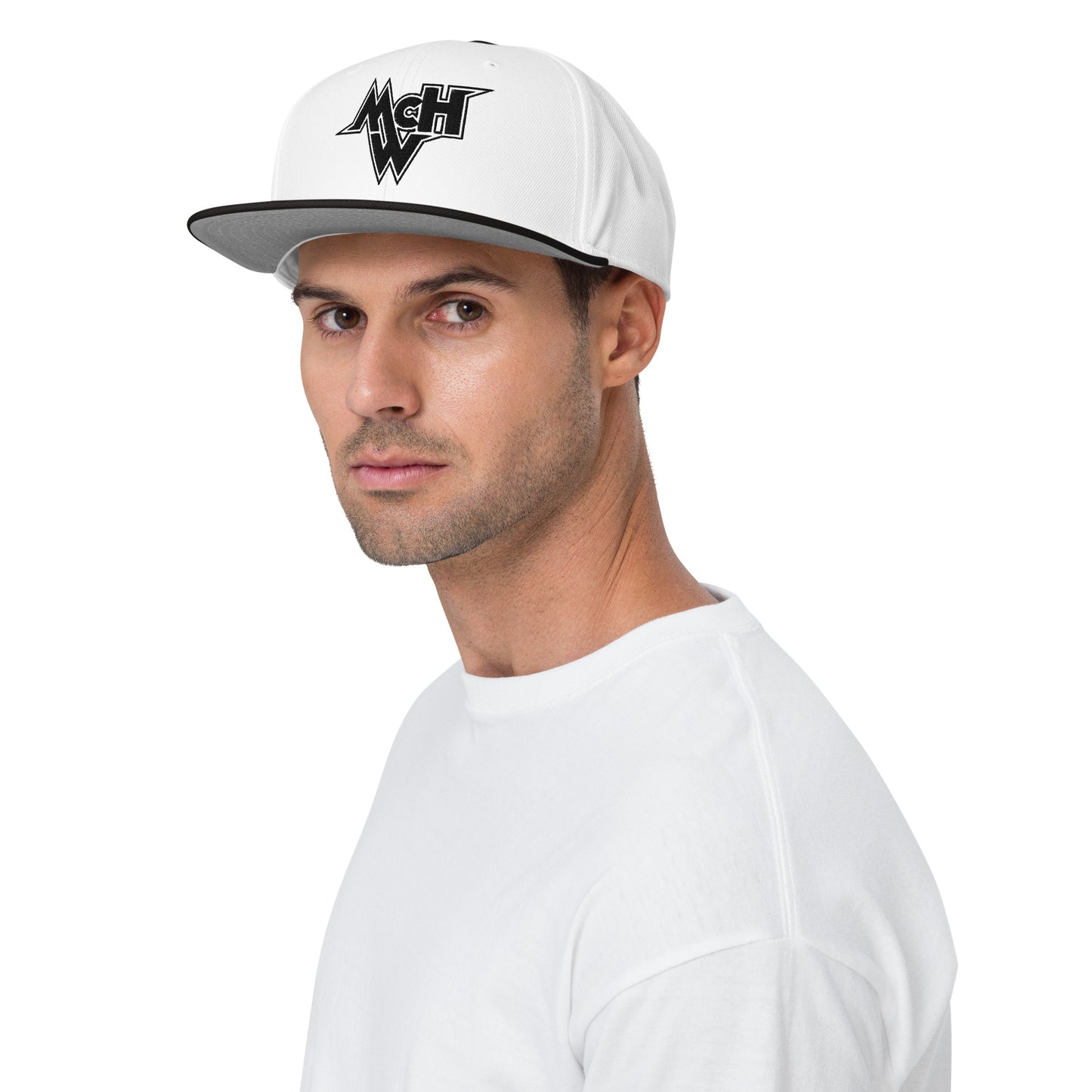 McHollywood® Embroidered Snapback Hat (Black McHW Logo)