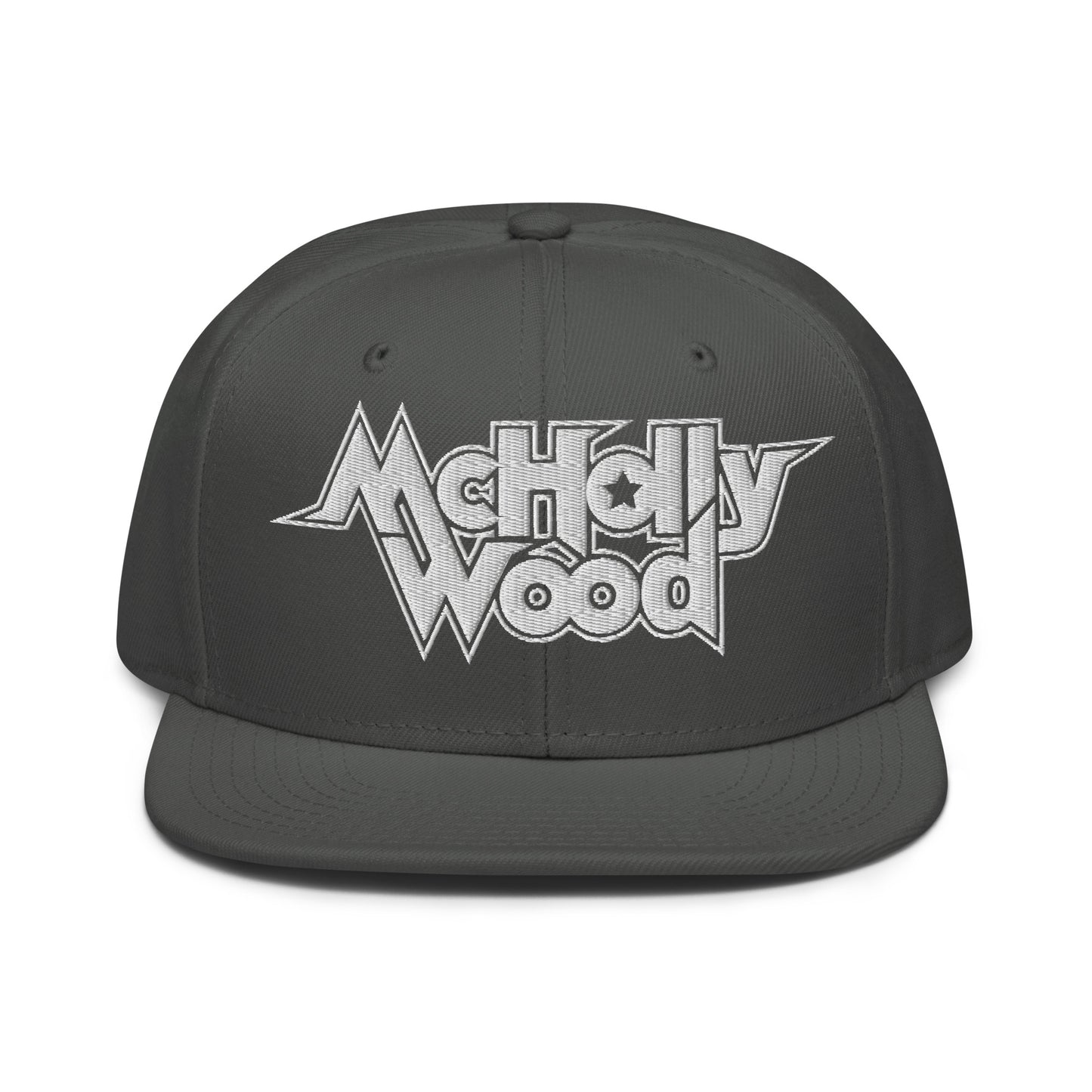 McHollywood® Embroidered Snapback Hat (White Logo)