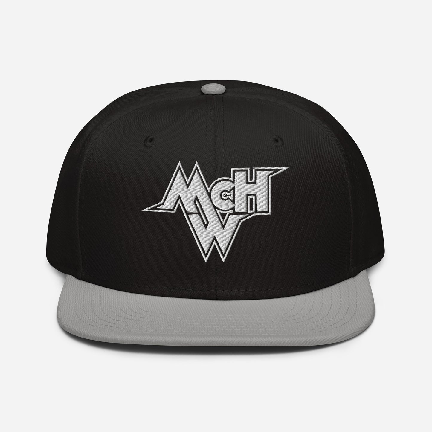 McHollywood® Embroidered Snapback Hat (White McHW Logo)