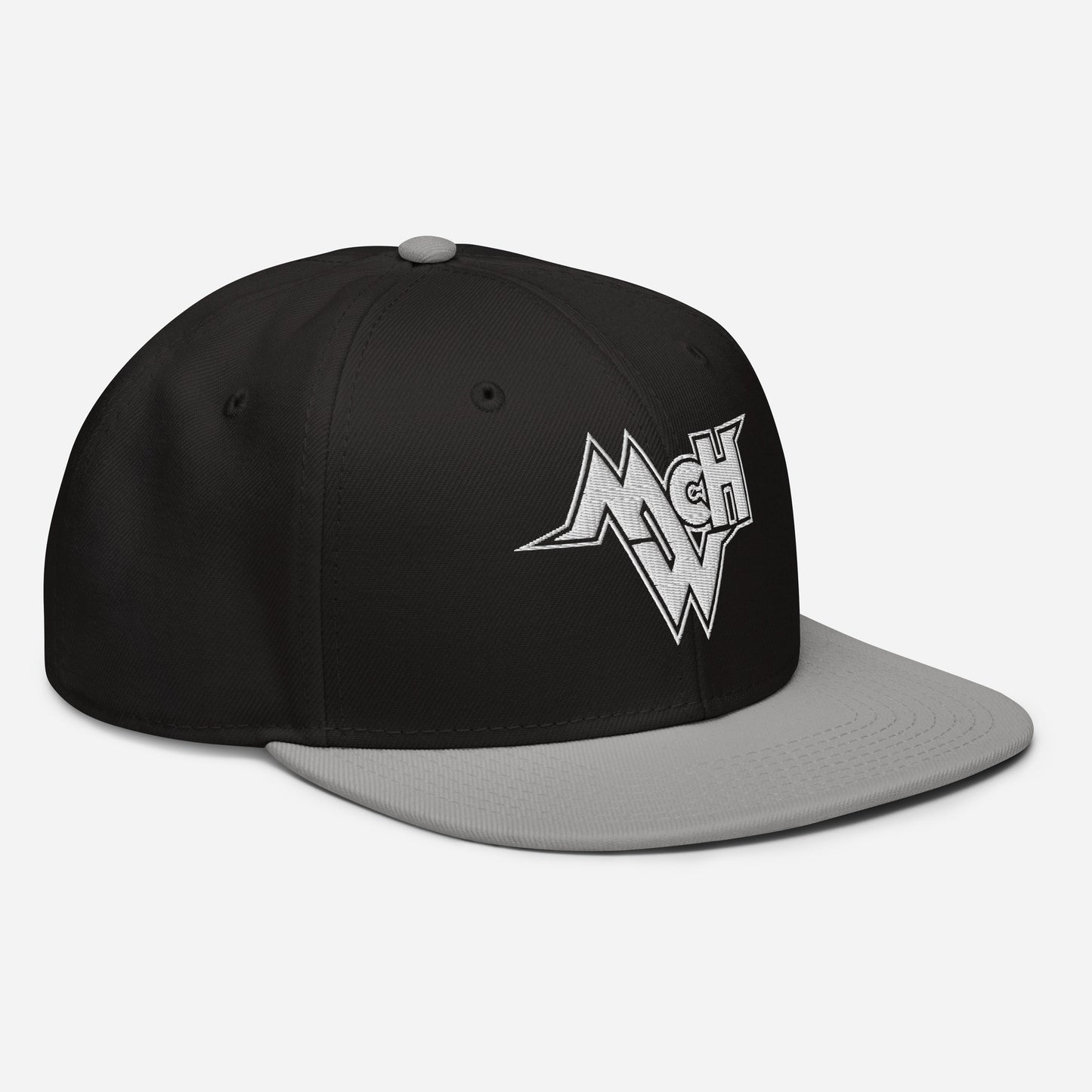 McHollywood® Embroidered Snapback Hat (White McHW Logo)