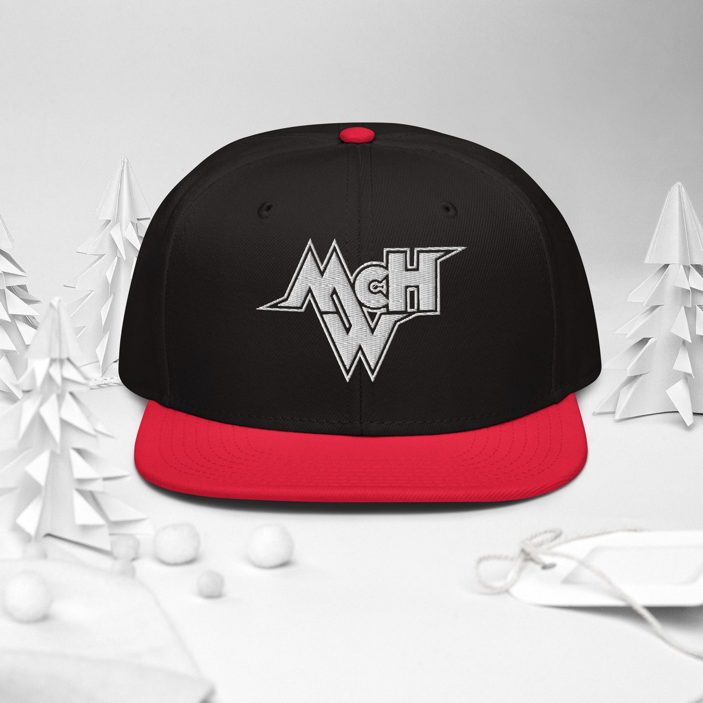 McHollywood® Embroidered Snapback Hat (White McHW Logo)