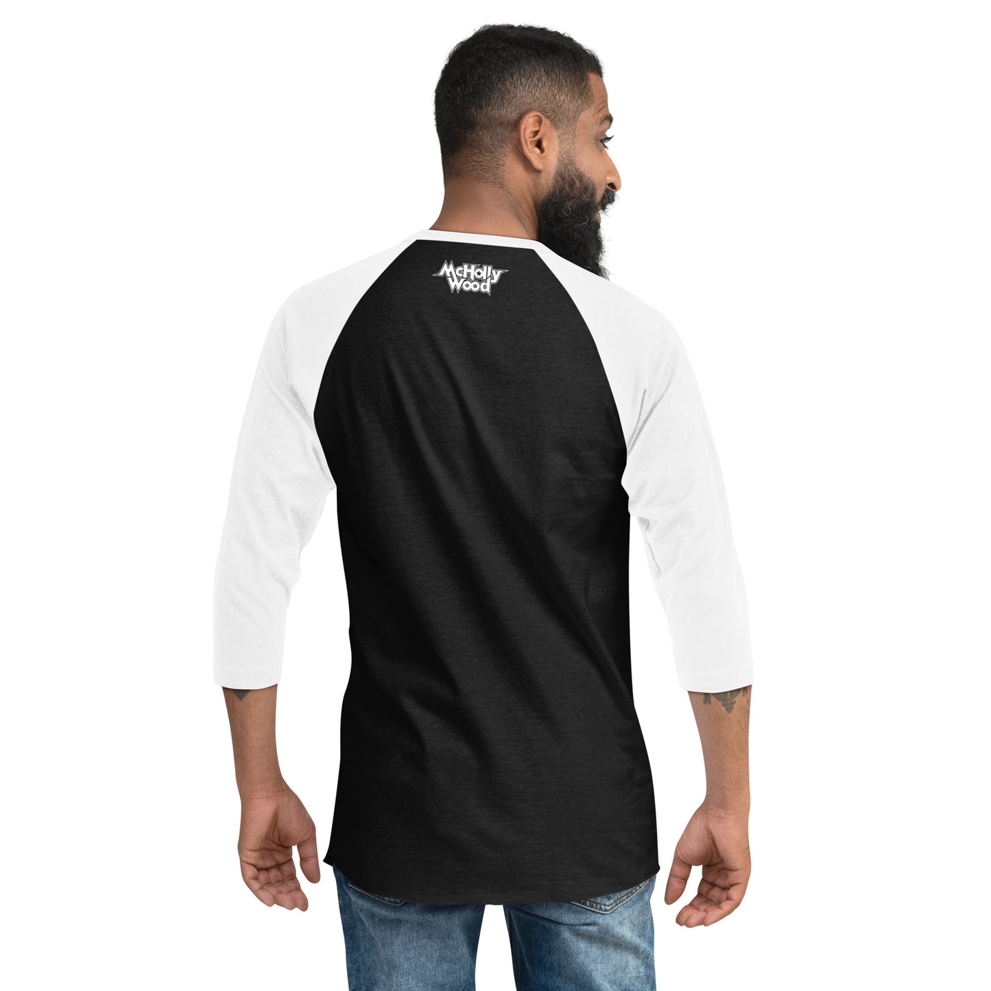 3/4 Sleeve McHollywood® 100% Cotton Raglan Shirt (Front & Back Logos)