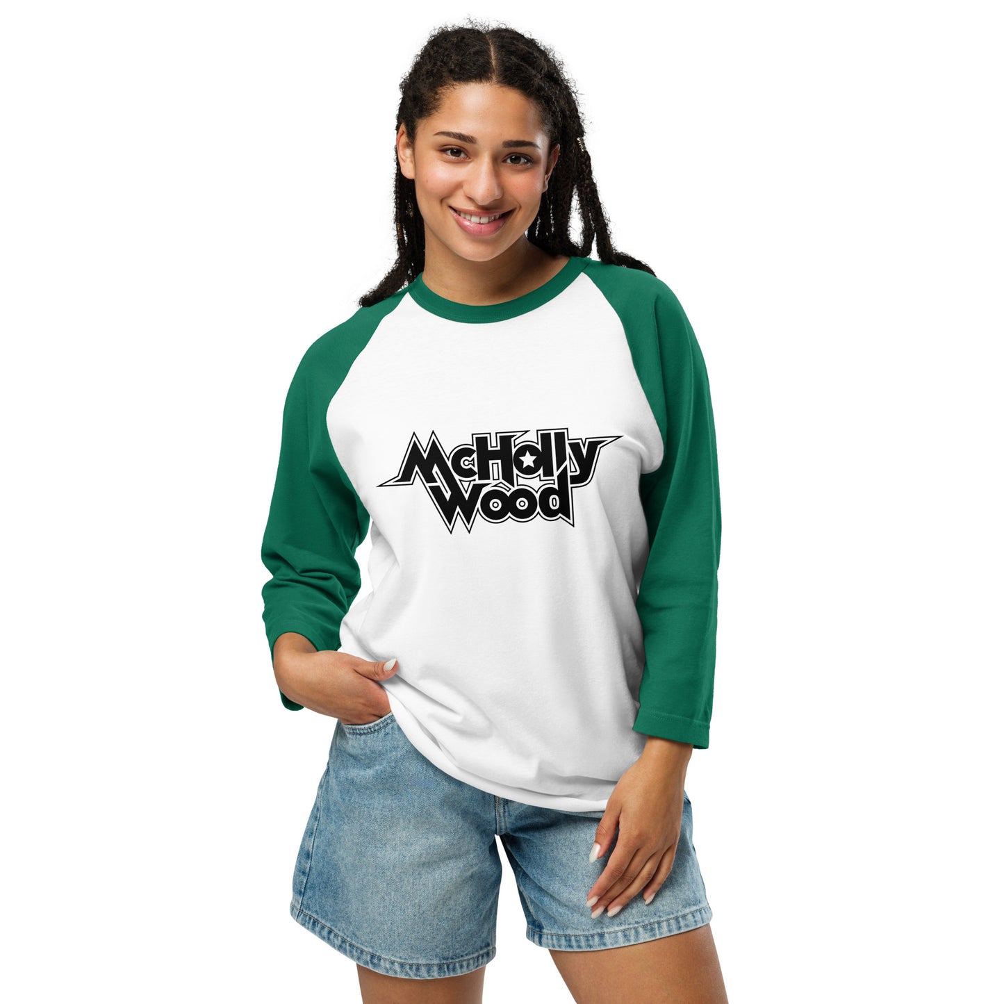 3/4 Sleeve McHollywood® Raglan Shirt (Front Logo)