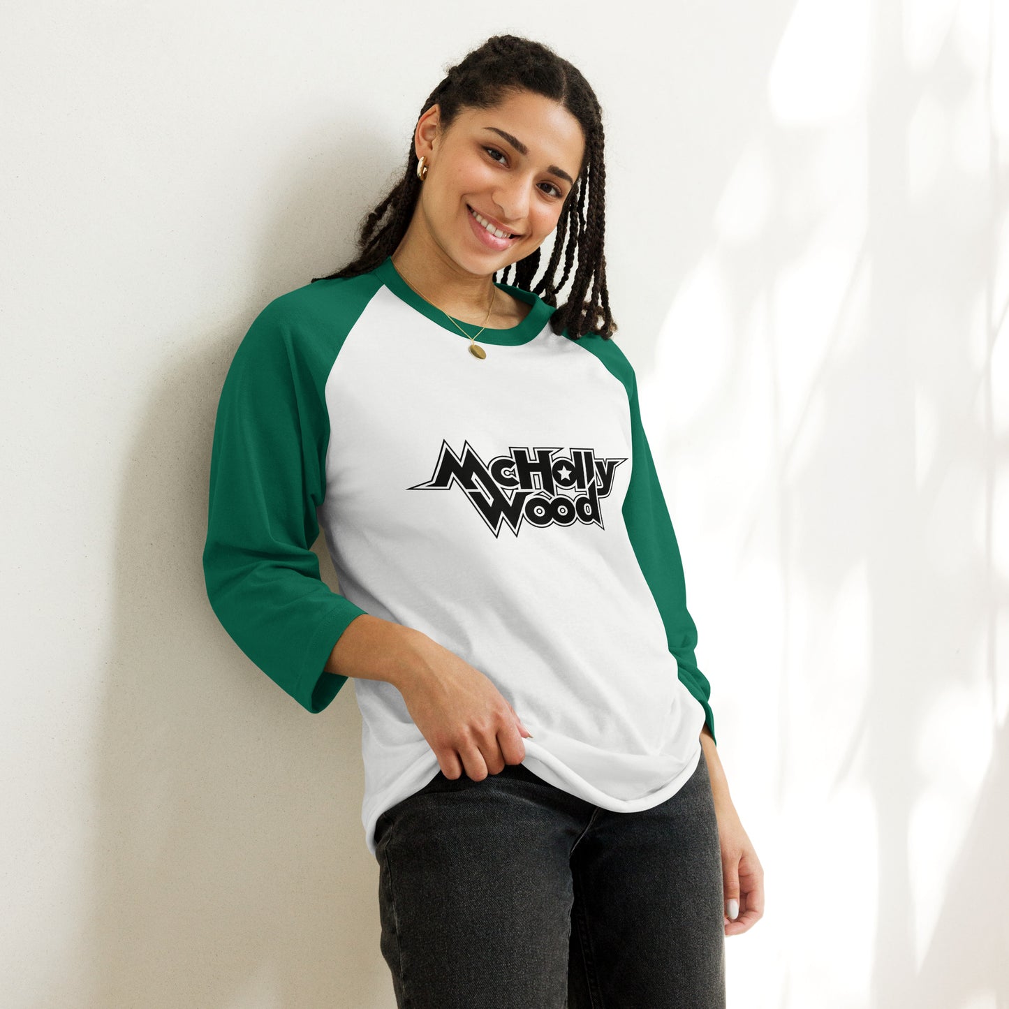 3/4 Sleeve McHollywood® Raglan Shirt (Front Logo)