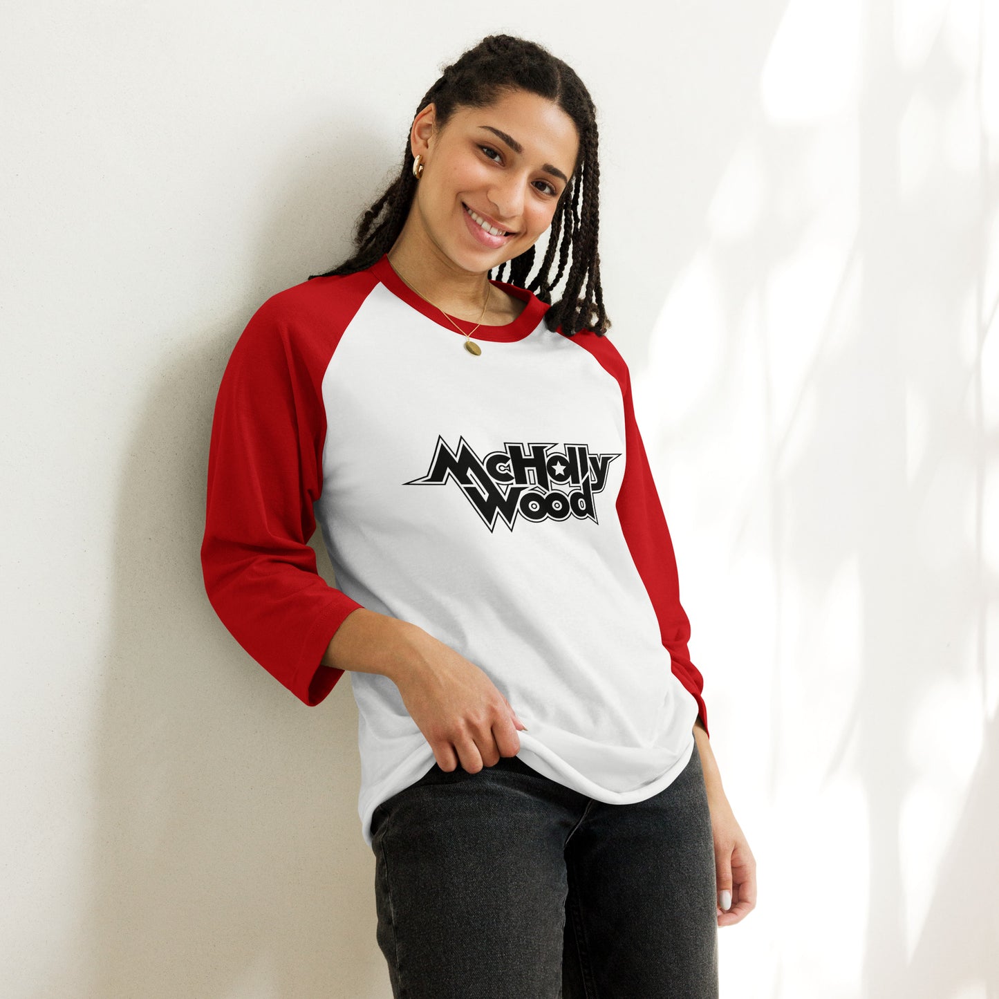 3/4 Sleeve McHollywood® Raglan Shirt (Front Logo)