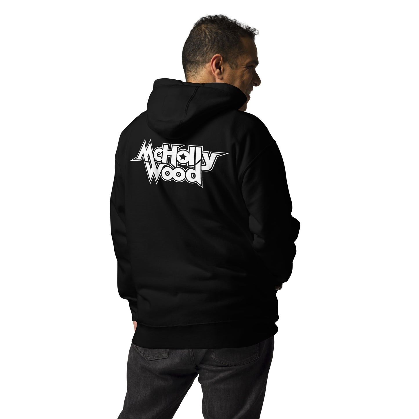 McHollywood® Hoodie with Front & Back Logos + Wrist Embroidery