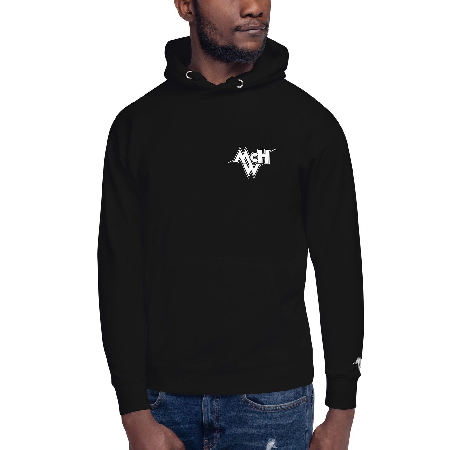 McHollywood® Hoodie with Front & Back Logos + Wrist Embroidery